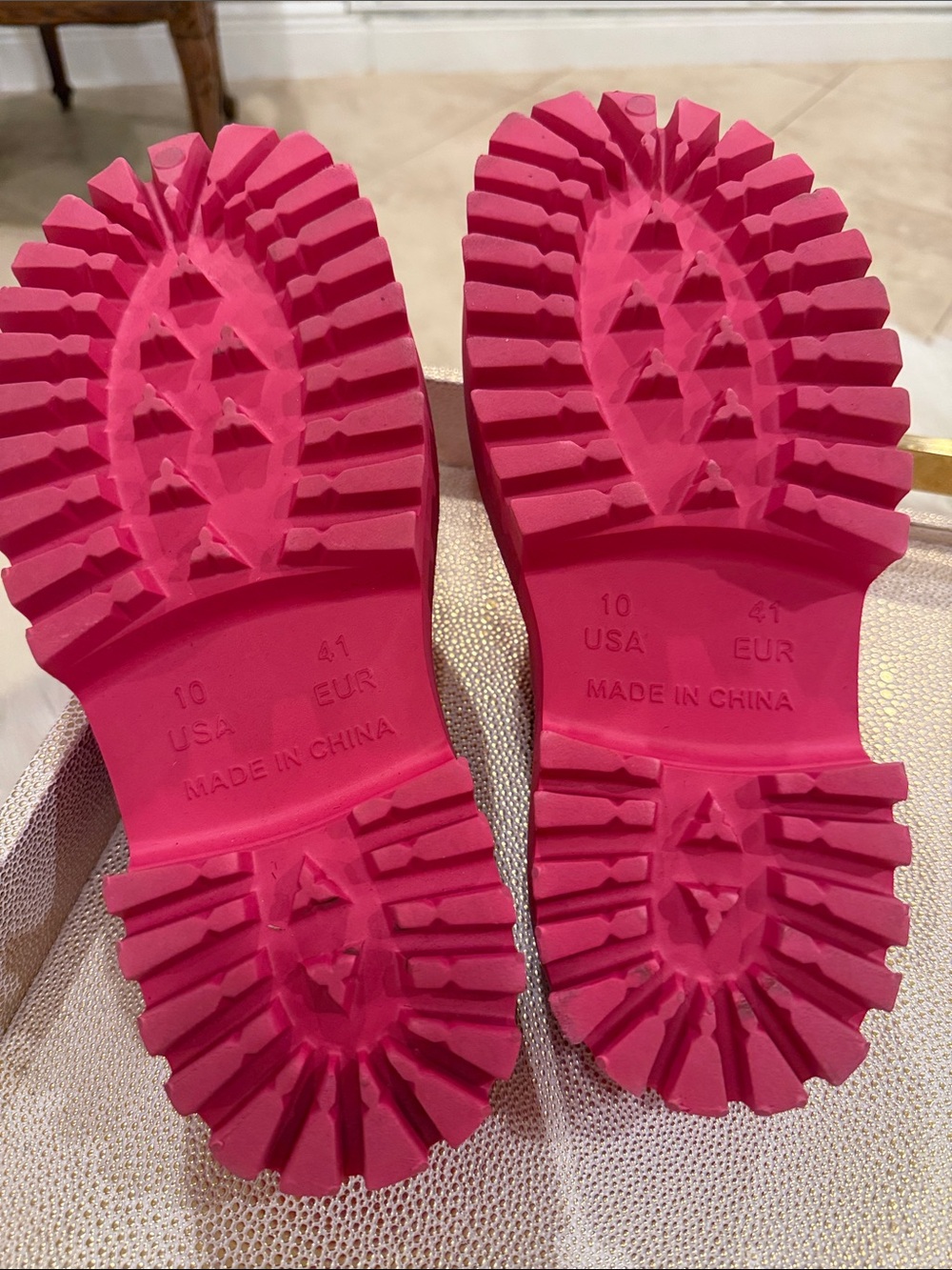 Jeffrey Campbell Bright Pink Platform Clog Mules size 10 - Picture 4 of 5
